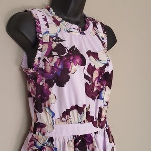 NEW Banana Republic Lilac Ruffled Dress SZ 0